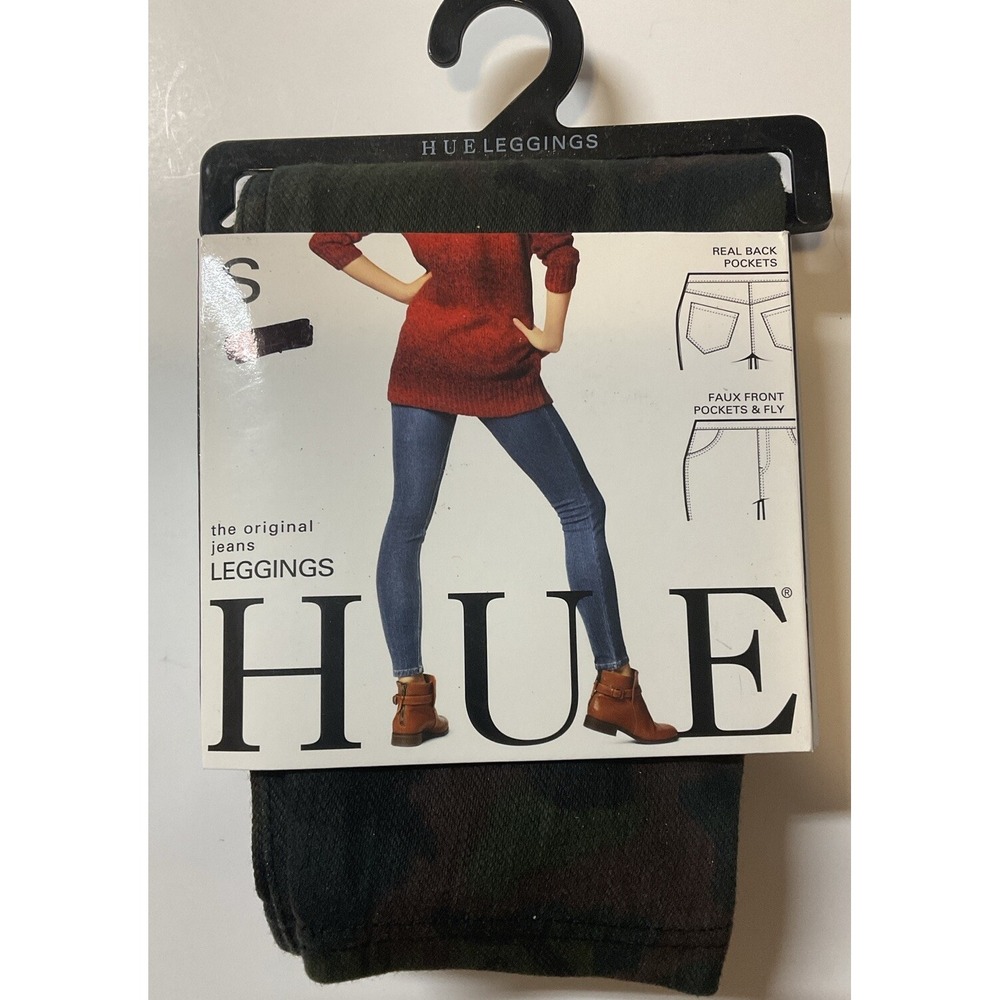 NIP Women's HUE The Original Jeans Leggings Jungle Camo Print Small (4-6)